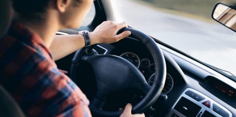 Behind the wheel